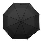 Parapluie Pliant - Poignée en Bois en Forme de Tête de Canard - Avec étui et bandoulière - Noir