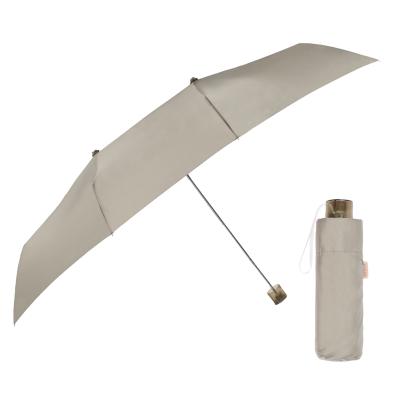 Parapluie pliant carré pour femmes - Grande toile de 102 cm - Résistant au vent - Adapté à 2 personnes - Beige clair