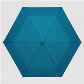 Ultra mini parapluie pliant pour femmes - Slim et léger - Résistant au vent - Avec protection UV - Avec sac smartphone assorti - bleu sarcelle