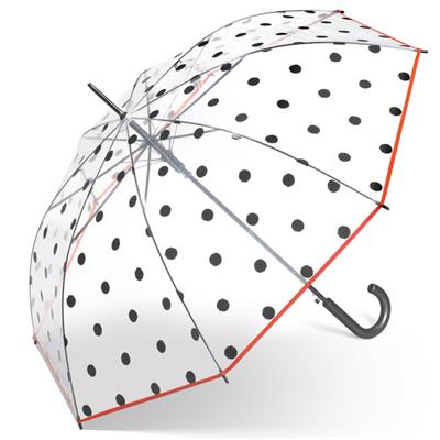 Parapluie cloche transparente pour femme - Pois