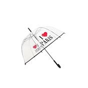 Parapluie cloche transparent - I love Paris