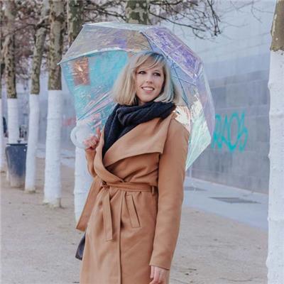 Parapluie cloche transparent femme irisé