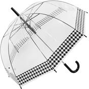 Parapluie transparent cloche pour femme - Pied de poule