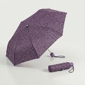 Mini parapluie pliant pour femmes - UVP 50+ Protection - Ultra-léger et compact - Imprimé style léopard - Violet