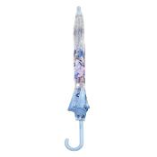 Parapluie enfant transparent - Parapluie fille - Poignée bleue - Elsa