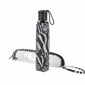 Parapluie pliant pour femme - Avec étui zippé en PVC et dragonne - Motif Xèbre