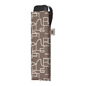 Parapluie pliant femme et homme - Léger et compact - Noir avec motif de bordure