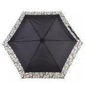 Parapluie pliant femme et homme - Léger et compact - Noir avec motif de bordure