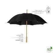 Parapluie écologique manuelle - Fait de plastique recyclé - Large protection de 102 CM de diamètre - Noir