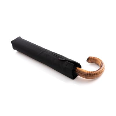 Parapluie pliant Homme KNIRPS - Ouverture automatique - Noir avec poignée fait de bois Italien