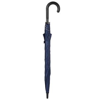 Automatique Grand parapluie golf - Résistant au vent - 105 cm de diamètre avec revêtement UV à l'intérieur - Manche en Bois - Bleu