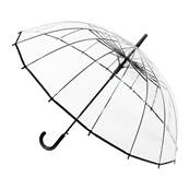 Parapluie transparent cloche femme - Ouverture Automatique - 16 baleines - Bordure noire