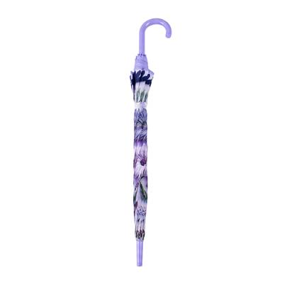 Parapluie Transparent pour Femme - Système d'ouverture automatique - Resistant au Vent - Motif floral - Lavande