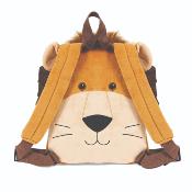 Sac à dos réversible Lenny Lion pour enfants - Peluche amovible - Bretelles réglables et souples - Mini sac de voyage mignon - Taille unique