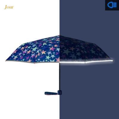 Mini parapluie pliant pour femme - Étoiles colorées