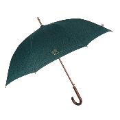 Parapluie automatique écologique pour homme - Fabriqué en tissu RPET et manche en bois - Grande protection de 116 cm de diamètre - Vert