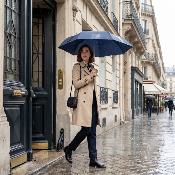 Mini Parapluie Pliant pour Femmes et Hommes - Ultra Léger et Compact - Bleu