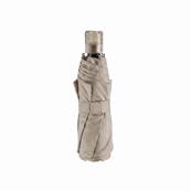 Parapluie pliant carré pour femmes - Grande toile de 102 cm - Résistant au vent - Adapté à 2 personnes - Beige clair