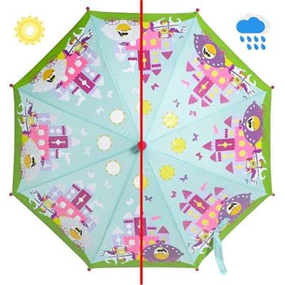 Parapluie pour fille - Couleurs magiques et paillettes - Imprimé Princesse