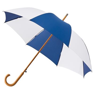 Parapluie long - Ouverture automatique - Résistant au vent - Bleu et Blanc - reduced