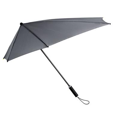Parapluie tempête - Résistance aux vents jusqu'à 100km/h - Aérodynamique - Droit - Gris