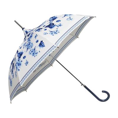 Parapluie long - Design Danois - Toile cr?me et joli imprim? floral