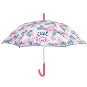 Parapluie long enfant Flamants Roses - Ouverture automatique - avec bordure phosphorescente - Parapluie Fille
