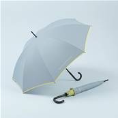 Grand parapluie automatique - Résistant au vent - Avec poignée courbée - Bleu Tourmaline