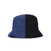 Chapeau imperméable pliable et réversible avec sac de rangement - Avec protection solaire UVP50+ - Matière recyclée - Bleu foncé Vichy - Taille Unique