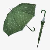 Parapluie long automatique - UVP 50+ Protection - Pois - Vert