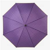 Parapluie long automatique - UVP 50+ Protection - Pois - Violet