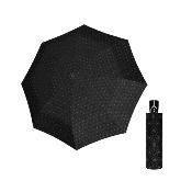 Parapluie pliant pour homme et femme - Système d'ouverture automatique - Anneaux noirs et blancs