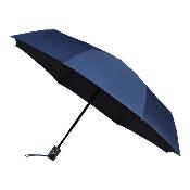 Parapluie pliant automatique - Grande protection de 100 cm de diamètre - Résistant au vent - Bleu marine