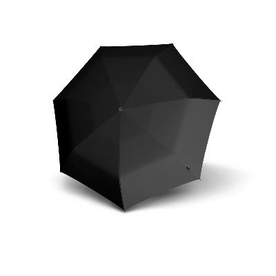 Mini parapluie femme et homme - Léger et compact - Étui rigide avec fermeture éclair - Noir