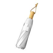 Parapluie pliant automatique pour femme - Parapluie à trois volets - Revêtement argenté - Intérieur arc-en-ciel *
