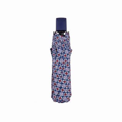 Mini parapluie pliant pour femme - Résistant au vent - Motif géométrique