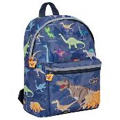 Sac à dos pour l'école avec poches avant - Bretelles réglables et souples - Avec détails réfléchissants pour plus de sécurité - Dinosaures