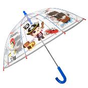 Parapluie cloche enfant avec bordure phosphorescente - Pirate - Bordure réflechissante pour être visible la nuit