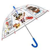 Parapluie cloche enfant avec bordure phosphorescente - Pirate -  Bordure réflechissante pour être visible la nuit