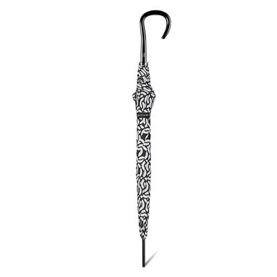 Parapluie long automatique - Poignée incurvée - Motif de nœud