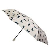 Parapluie automatique pliant et écologique pour femme - Résistant au vent - Chat noir