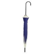 Parapluie long pour femme - Pagode côtelée - Bleu Marine