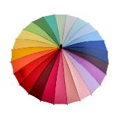 Parapluie long pour femme - 24 baleines - Pagode Arc-en-ciel
