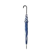 Parapluie long automatique pour femme - Toile tournesol - Bleu marine et crème