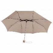 Parapluie pliant carré pour femmes - Grande toile de 102 cm - Résistant au vent - Adapté à 2 personnes - Beige clair