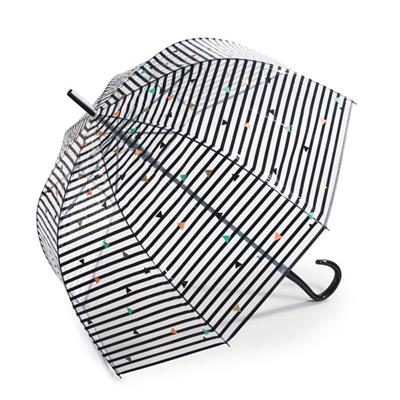 Parapluie cloche transparente femme PIERRE CARDIN - Motifs multicolores et dorés