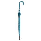 Parapluie PIERRE CARDIN long pour femme - Ouverture automatique - Large 105 cm - Rayures blanches et bleues