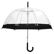 Parapluie cloche transparent automatique - Bordure noire