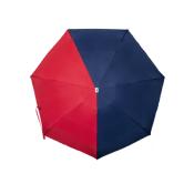 Parapluie léger et compact Anatole -Bleu et rouge - Poignée bois
