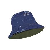 Chapeau imperméable pliable et réversible avec sac de rangement - Avec protection solaire UVP50+ - Matière recyclée - Forêt Bleu - Taille Unique